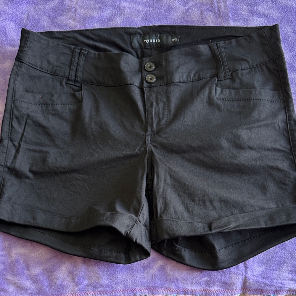 Torrid High Waist Black Shorts
